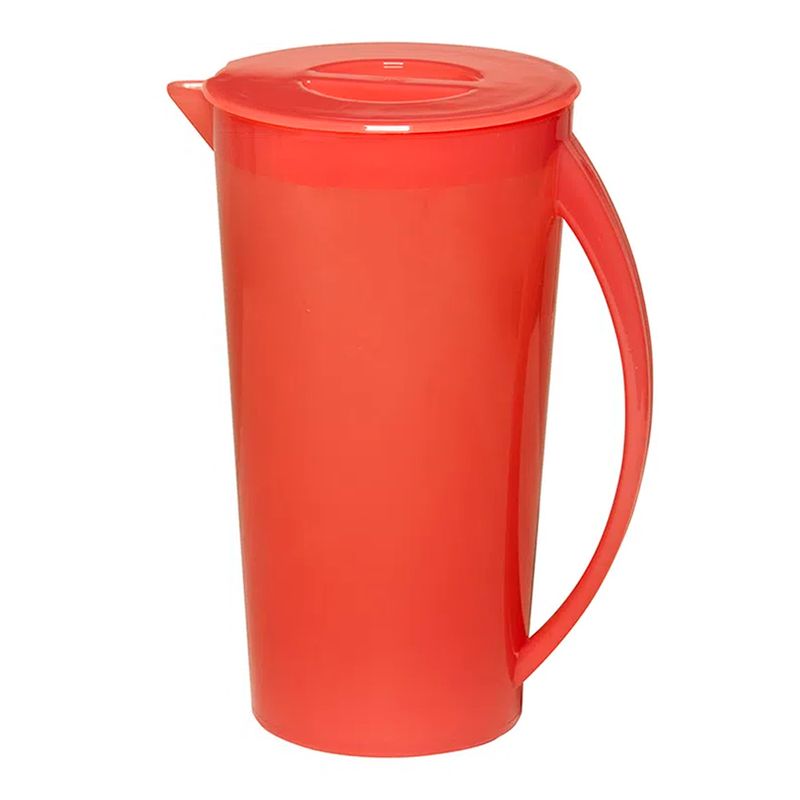Jarra Fresc 2,5L Coral em Policarbonato Linha Tendências Vemplast Frente