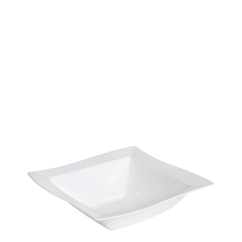 Saladeira Moove Quadrada 2L Branca em Policarbonato Linha Profissional Cook Vemplast Lateral