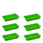 Conjunto de Travessa Stillo Rasa 1,850L 6 Peças Verde em Polipropileno Linha Tropical Vemplast