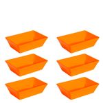 Conjunto de Travessa Stillo 2L 6 Peças Laranja em Polipropileno Linha Tropical Vemplast