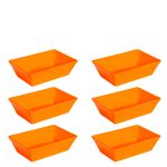 Conjunto de Travessa Stillo 2L 6 Peças Laranja em Polipropileno Linha Tropical Vemplast