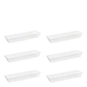 Conjunto de Travessa Stillo 4L 6 Peças Branco em Polipropileno Linha Tropical VEM
