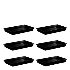 Conjunto de Travessa Stillo Rasa 4,5L 6 Peças Preto em Polipropileno Linha Tropical VEM