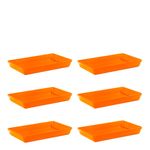Conjunto de Travessa Stillo Rasa 4,5L 6 Peças Laranja em Polipropileno Linha Tropical Vemplast