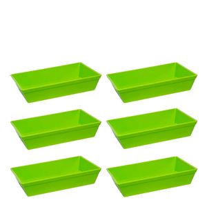 Conjunto de Travessa Stillo 5L 6 Peças Verde em Polipropileno Linha Tropical VEM