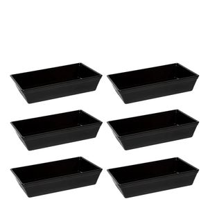Conjunto de Travessa Stillo 5L 6 Peças Preto em Polipropileno Linha Tropical VEM