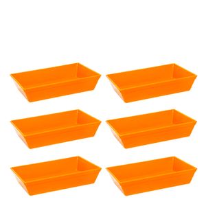 Conjunto de Travessa Stillo 5L 6 Peças Laranja em Polipropileno Linha Tropical VEM