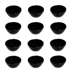 Conjunto de Sopeira Cheff 250ml 12 Peças Preto em Polipropileno Linha Tropical VEM