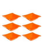 Conjunto de Saladeira Moove 2L 6 peças Laranja em Polipropileno Linha Tropical Vemplast