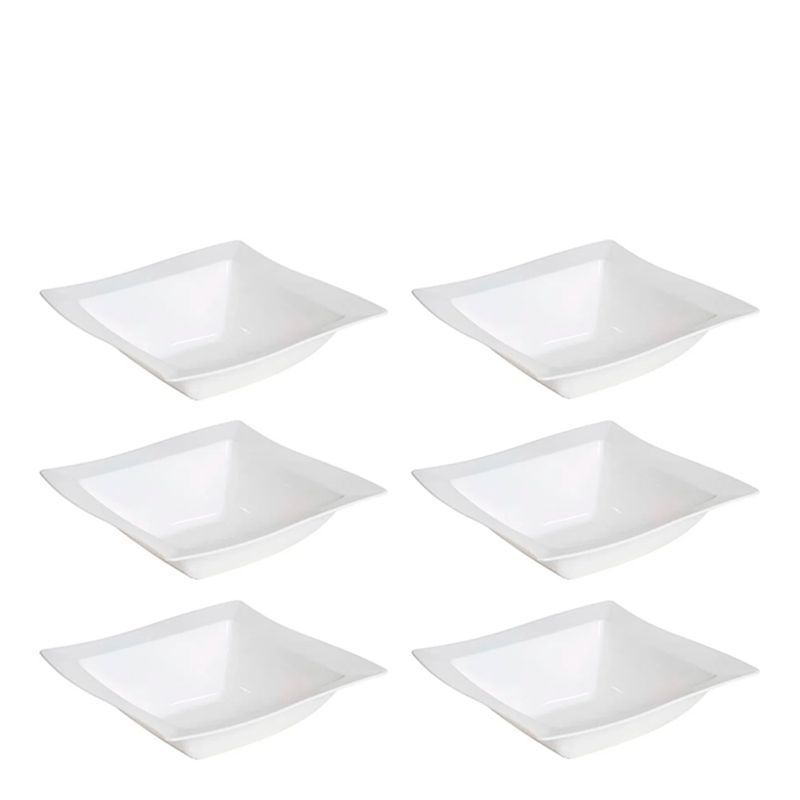 Conjunto de Saladeira Moove 2L 6 peças Branco em Polipropileno Linha Tropical Vemplast