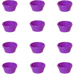 Conjunto de Ramequim Cheff 60ml 12 Peças Roxo em Polipropileno Linha Tropical VEM