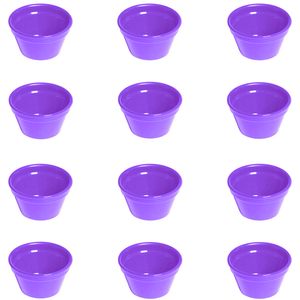 Conjunto de Ramequim Cheff 90ml 12 Peças Roxo em Polipropileno Linha Tropical VEM