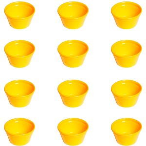 Conjunto de Ramequim Cheff 90ml 12 Peças Amarelo em Polipropileno Linha Tropical VEM