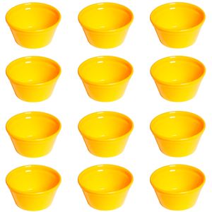 Conjunto de Ramequim Cheff 150ml 12 Peças Amarelo em Polipropileno Linha Tropical VEM