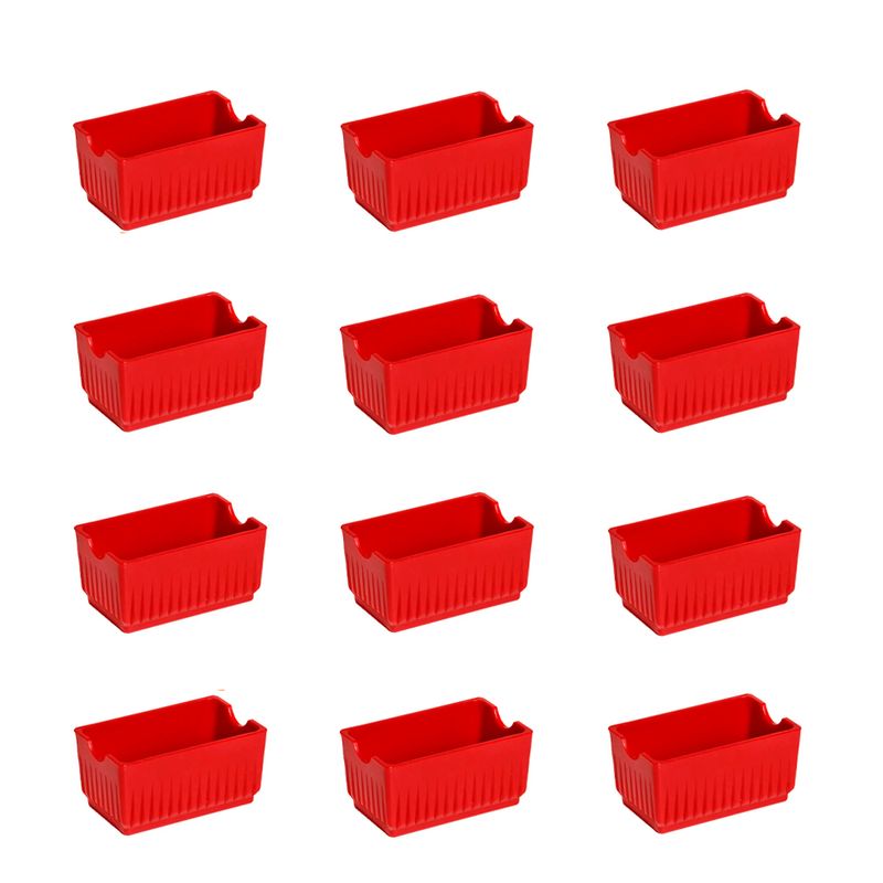 Conjunto-de-Porta-Sache-Elegance-12-Pecas-Vermelho-em-Polipropileno-Linha-Tropical-Vemplast