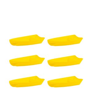 Conjunto de Barca Sushi 600ml 6 Peças Amarelo em Polipropileno Linha Tropical VEM