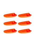 Conjunto-de-Barca-Sushi-600ml-6-Pecas-Laranja-em-Polipropileno-Linha-Tropical-Vemplast