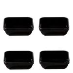 Conjunto de Travessa Cheff 250ml 4 Peças Preto em Polipropileno Linha Tropical Vemplast