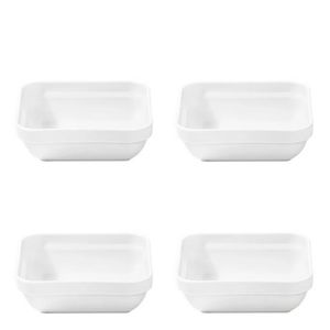 Conjunto de Travessa Cheff 250ml 4 Peças Branco em Polipropileno Linha Tropical VEM