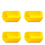 Conjunto de Travessa Cheff 250ml 4 Peças Amarelo em Polipropileno Linha Tropical Vemplast