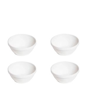 Conjunto de Sopeiras Cheff 250ml 4 Peças Branco em Polipropileno VEM