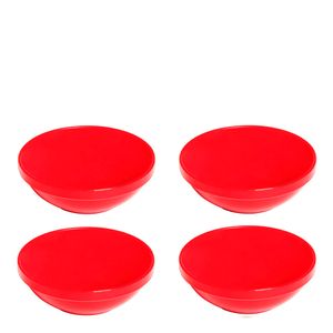 Conjunto de Sopeira Cheff 350ml 4 Peças Vermelho em Polipropileno VEM