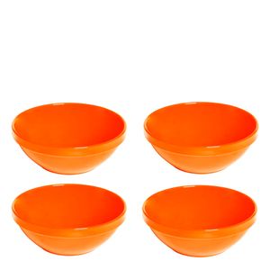 Conjunto de Sopeira Cheff 350ml 4 Peças Laranja em Polipropileno VEM