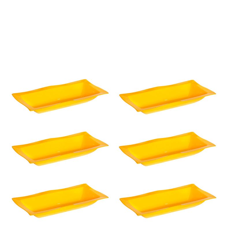 Conjunto de Saladeira Moove 5L 6 Peças Amarelo em Polipropileno Linha Tropical Vemplast