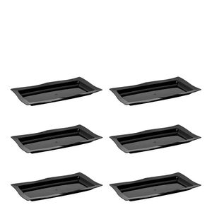Conjunto de Saladeira Moove Rasa 3L 6 Peças Preto em Polipropileno Linha Tropical VEM