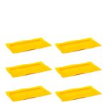 Conjunto de Saladeira Moove Rasa 3L 6 Peças Amarelo em Polipropileno Linha Tropical Vemplast