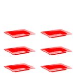 Conjunto de Saladeira Moove Rasa 1L 6 Peças Vermelho em Polipropileno Linha Tropical Vemplast