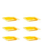 Conjunto de Saladeira Moove Rasa 1L 6 Peças Amarelo em Polipropileno Linha Tropical Vemplast