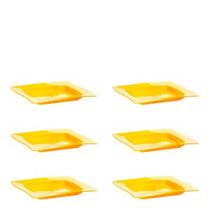 Conjunto de Saladeira Moove Rasa 1L 6 Peças Amarelo em Polipropileno Linha Tropical VEM