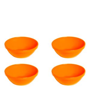 Conjunto de Sopeiras Cheff 250ml 4 Peças Laranja em Polipropileno VEM