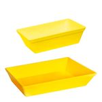 Conjunto de Travessa Stillo 2L + 5L 2 Peças Amarelo em Polipropileno Linha Tropical Vemplast