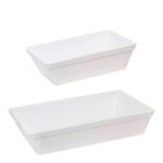 Conjunto de Travessa Stillo 2L + 5L 2 Peças Branco em Polipropileno Linha Tropical Vemplast