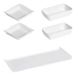 Kit Oriental Com 1 Bandeja + 2 Travessas + 2 Molheiras Sortido em Polipropileno Linha Tropical Vemplast