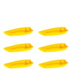 Conjunto de Barca Sushi 1L 6 Peças Amarelo em Polipropileno Linha Tropical Vemplast