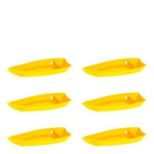 Conjunto de Barca Sushi 1L 6 Peças Amarelo em Polipropileno Linha Tropical VEM