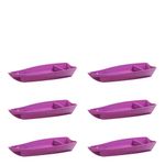 Conjunto de Barca Sushi 1L 6 Peças Roxo em Polipropileno Linha Tropical Vemplast