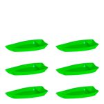 Conjunto-de-Barca-Sushi-1L-6-Pecas-Verde-em-Polipropileno-Linha-Tropical-Vemplast