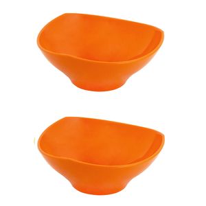 Conjunto Bowl Flowers 1,5L Laranja com 2 Peças em Polipropileno Linha Tropical VEM