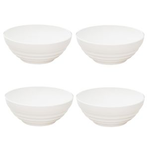 Conjunto Bowl Oriental Redondo 1,2L Branca com 4 Peças em Polipropileno Linha Tropical VEM