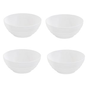 Conjunto Bowl Oriental Redondo 500ml Branca com 4 Peças em Polipropileno Linha Tropical VEM