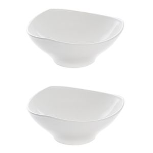 Conjunto Bowl Flowers 1,5L Branco com 2 Peças em Polipropileno Linha Tropical VEM