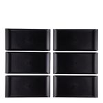 Conjunto de Bandejas Coffee 15x30 6 Peças Preto em Polipropileno Linha Tropical Vemplast