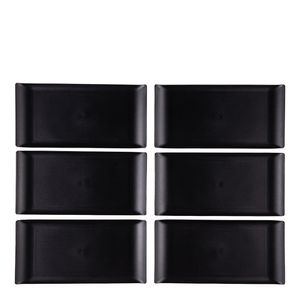 Conjunto de Bandejas Coffee 15x30 6 Peças Preto em Polipropileno Linha Tropical VEM