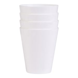 Conjunto de Copos Fresc 350ml 4 Peças Branco em Polipropileno Linha Tropical VEM