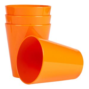 Conjunto de Copos Fresc 350ml 4 Peças Laranja em Polipropileno Linha Tropical VEM