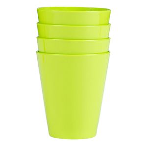 Conjunto de Copos Fresc 350ml 4 Peças Verde em Polipropileno Linha Tropical VEM